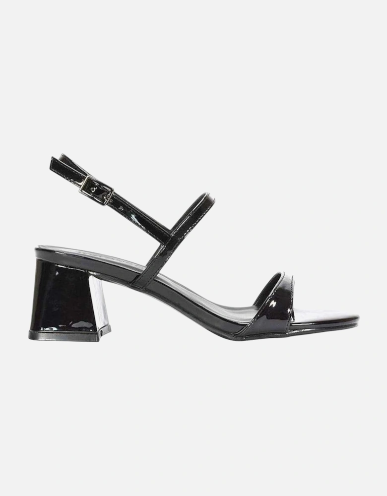 Womens/Ladies Izzy Patent Mid Block Heel Sandals