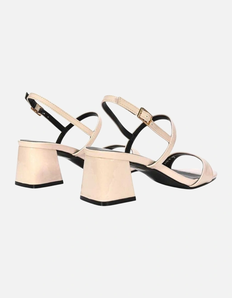 Womens/Ladies Izzy Patent Mid Block Heel Sandals