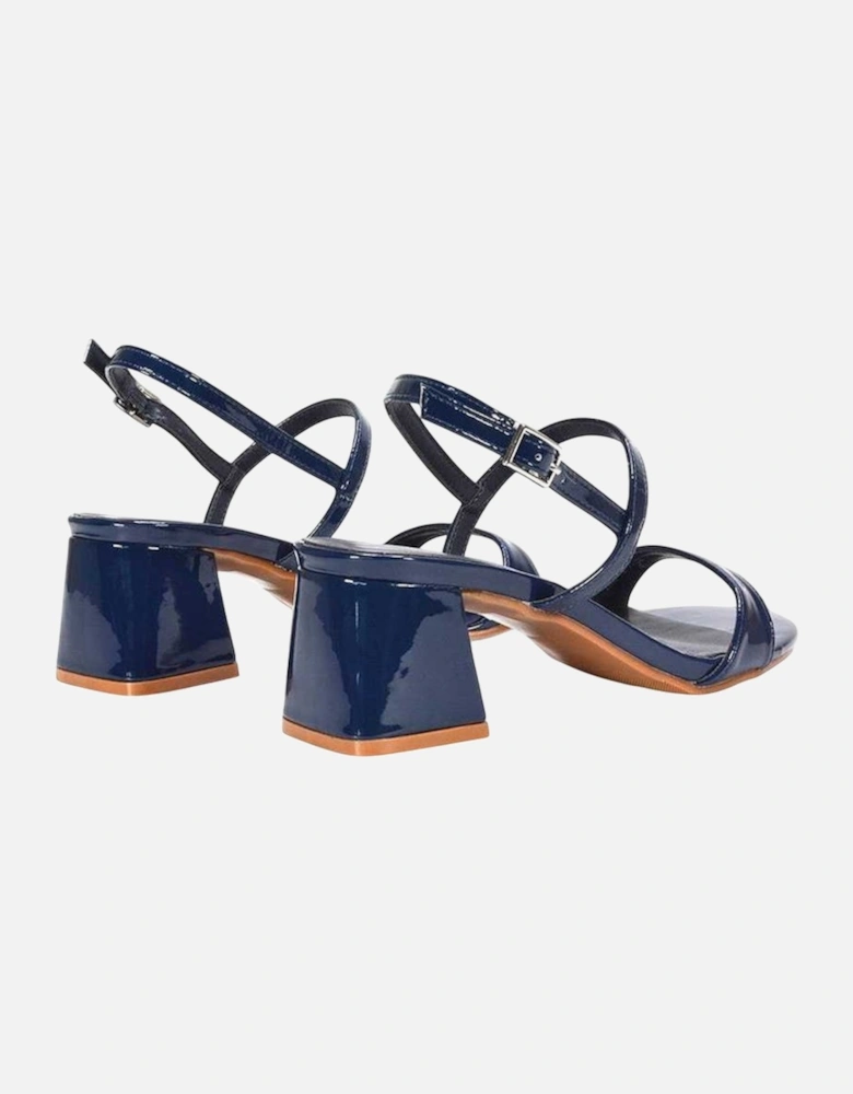 Womens/Ladies Izzy Patent Mid Block Heel Sandals