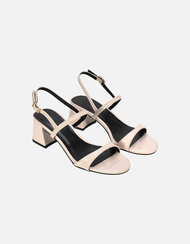 Womens/Ladies Izzy Patent Mid Block Heel Sandals