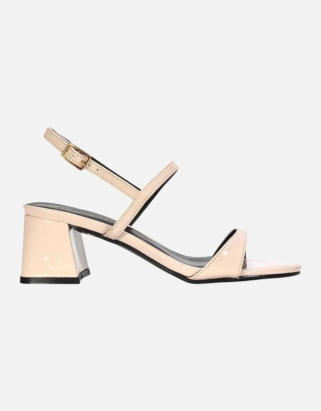 Womens/Ladies Izzy Patent Mid Block Heel Sandals