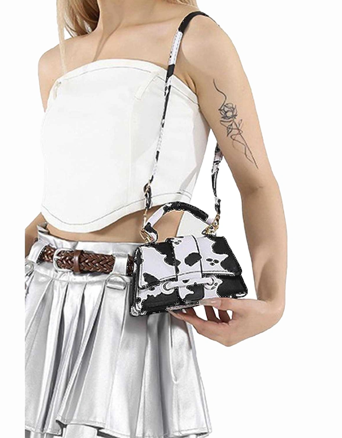 Womens/Ladies Felicia Cow Print Mini Handbag