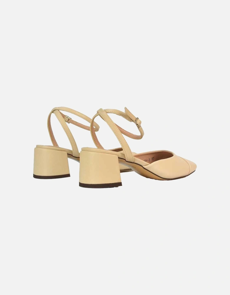 Womens/Ladies Mavis Ankle Strap Medium Block Heel Court Shoes