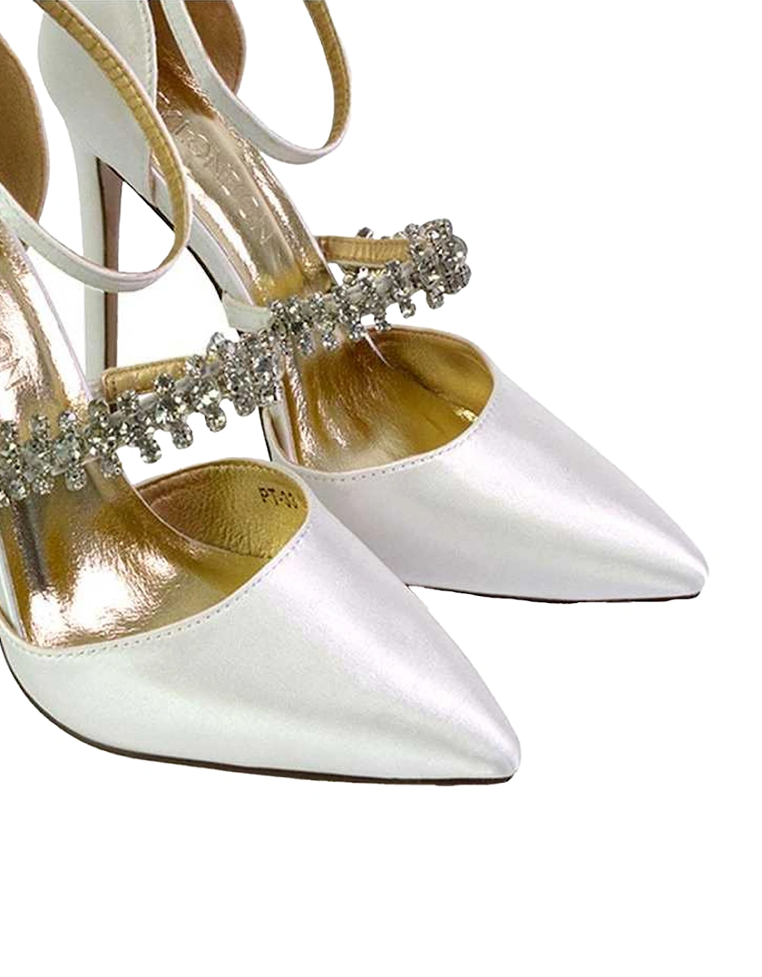 Womens/Ladies Giana Strappy Satin Wedding Court Pumps