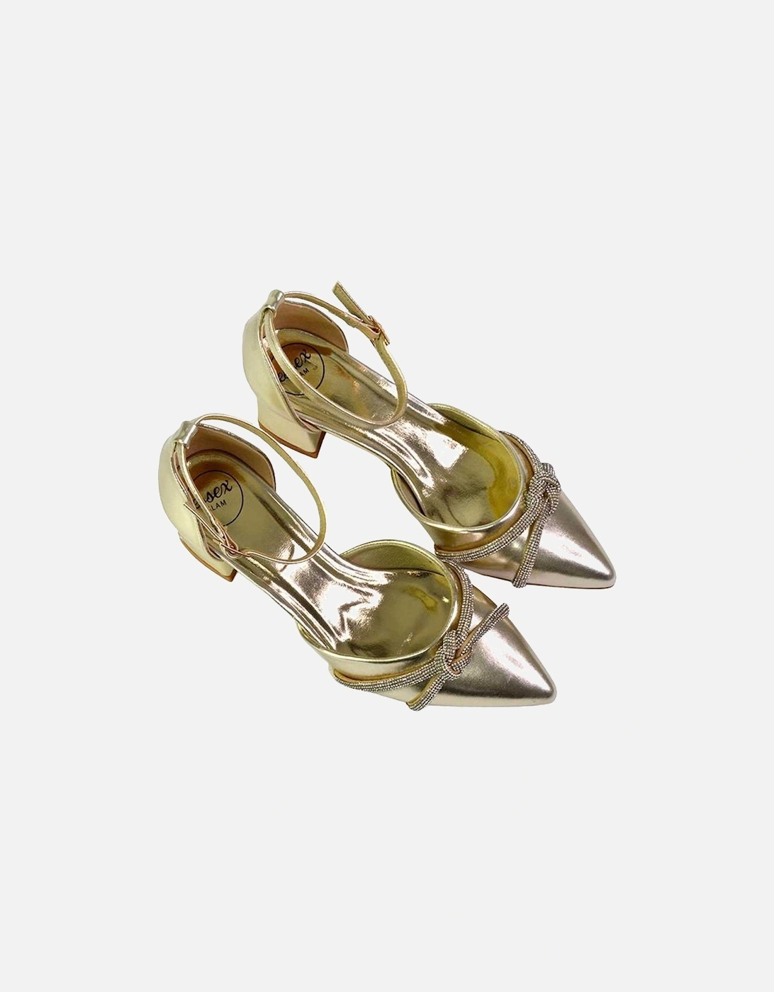 Womens/Ladies Sarah Ankle Strap Medium Block Heel Court Shoes