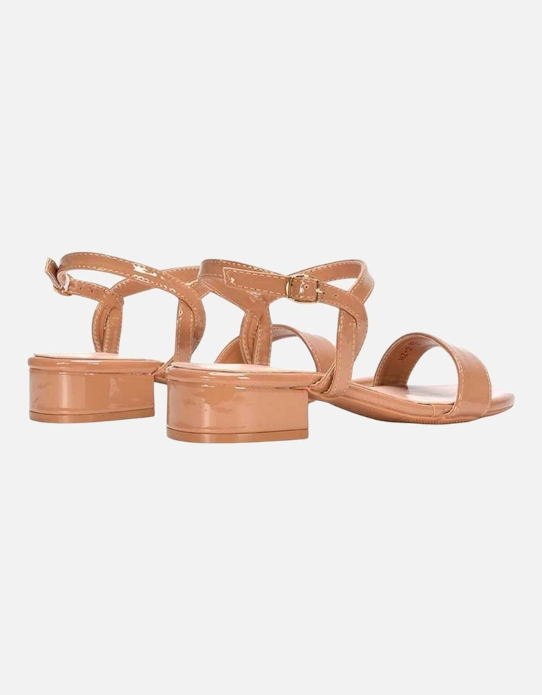 Womens/Ladies Moana Patent Low Block Heel Sandals