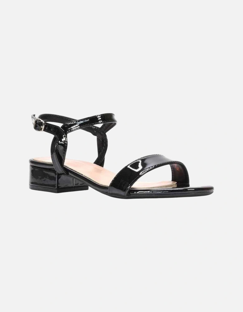Womens/Ladies Moana Patent Low Block Heel Sandals