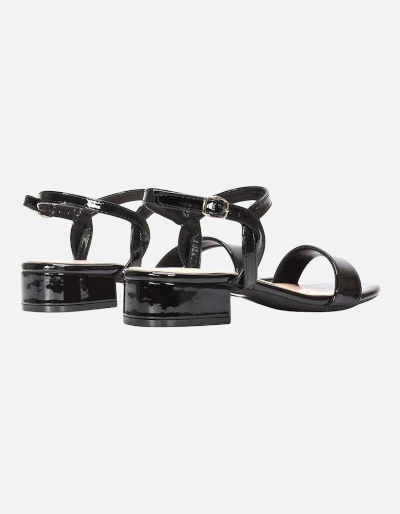 Womens/Ladies Moana Patent Low Block Heel Sandals