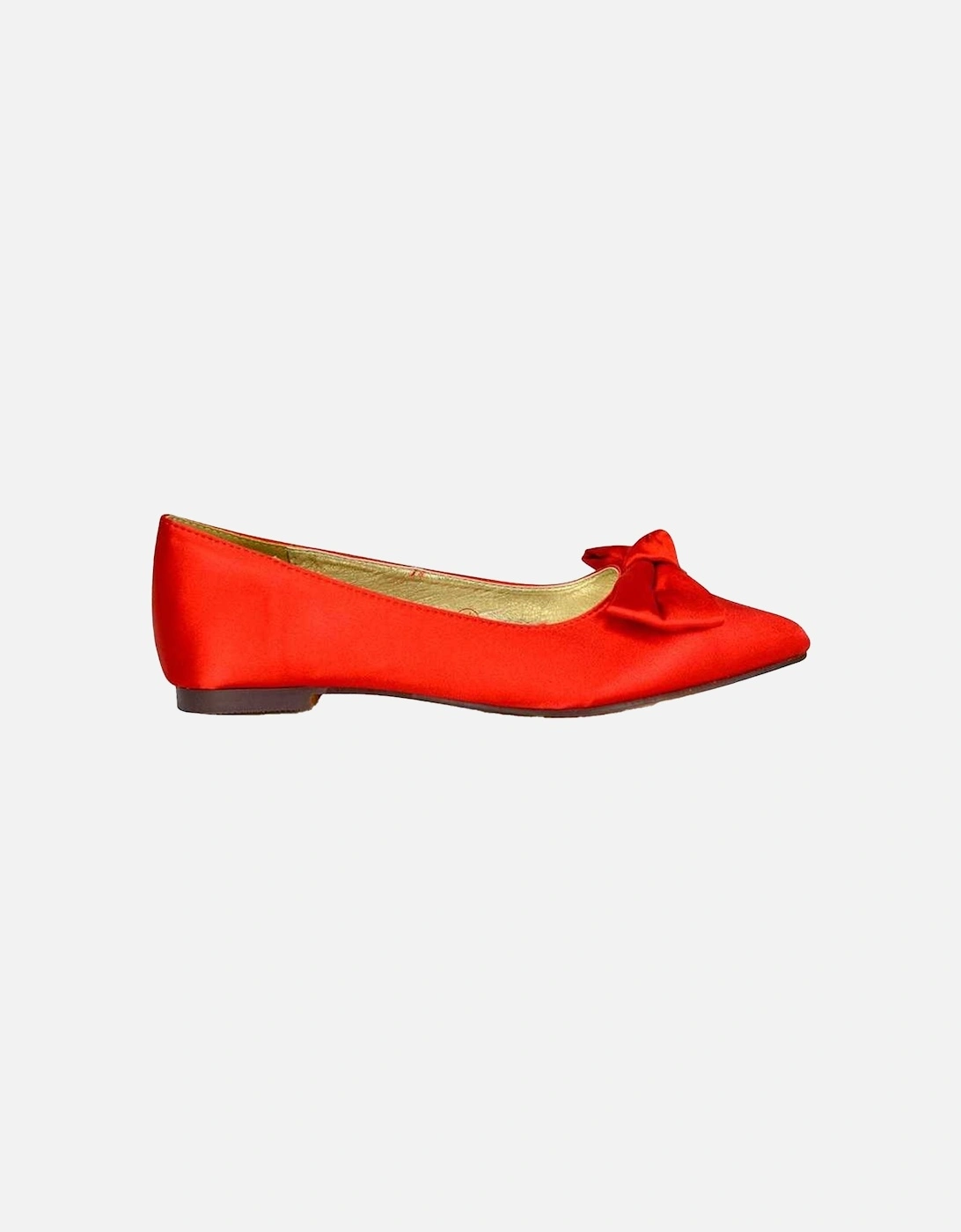 Womens/Ladies Cally Bow Pointed Ballerina Flats