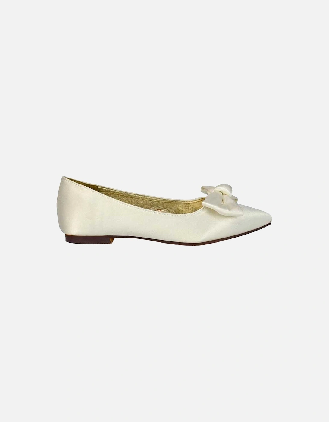 Womens/Ladies Cally Bow Pointed Ballerina Flats, 5 of 4