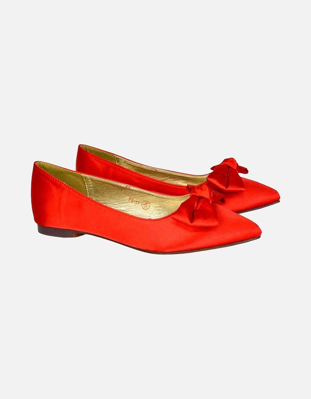 Womens/Ladies Cally Bow Pointed Ballerina Flats