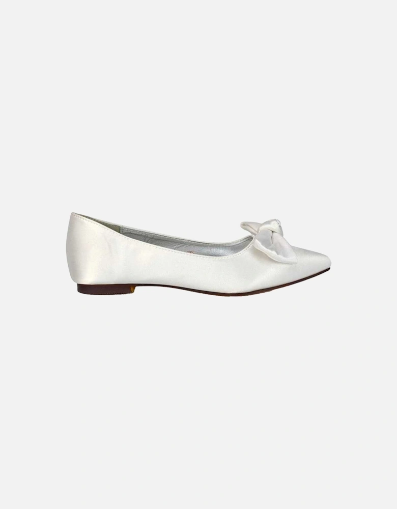Womens/Ladies Cally Bow Pointed Ballerina Flats