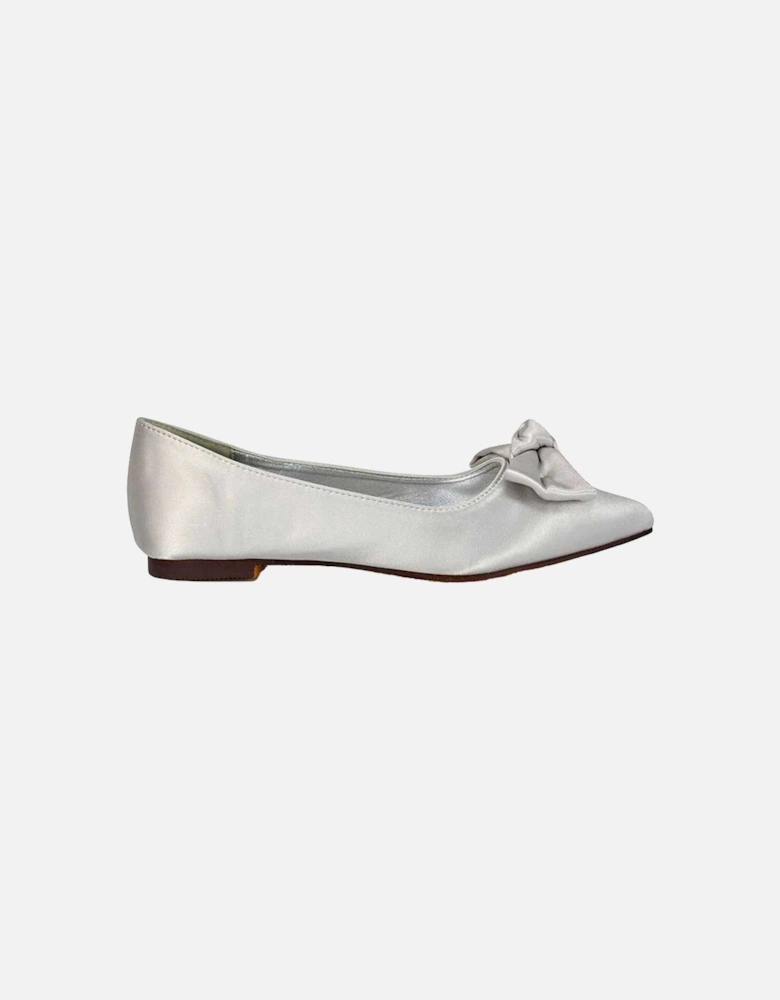 Womens/Ladies Cally Bow Pointed Ballerina Flats
