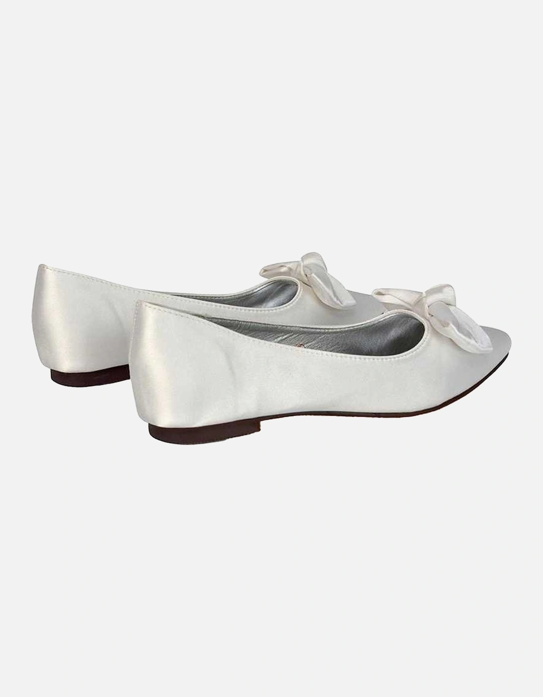 Womens/Ladies Cally Bow Pointed Ballerina Flats