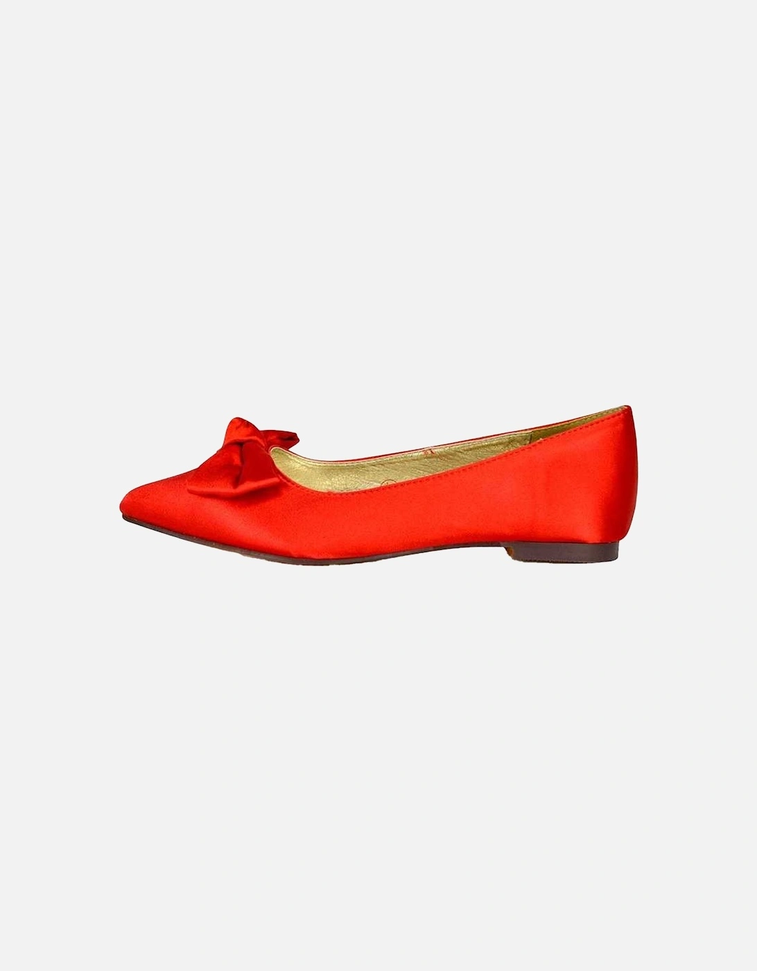 Womens/Ladies Cally Bow Pointed Ballerina Flats, 5 of 4