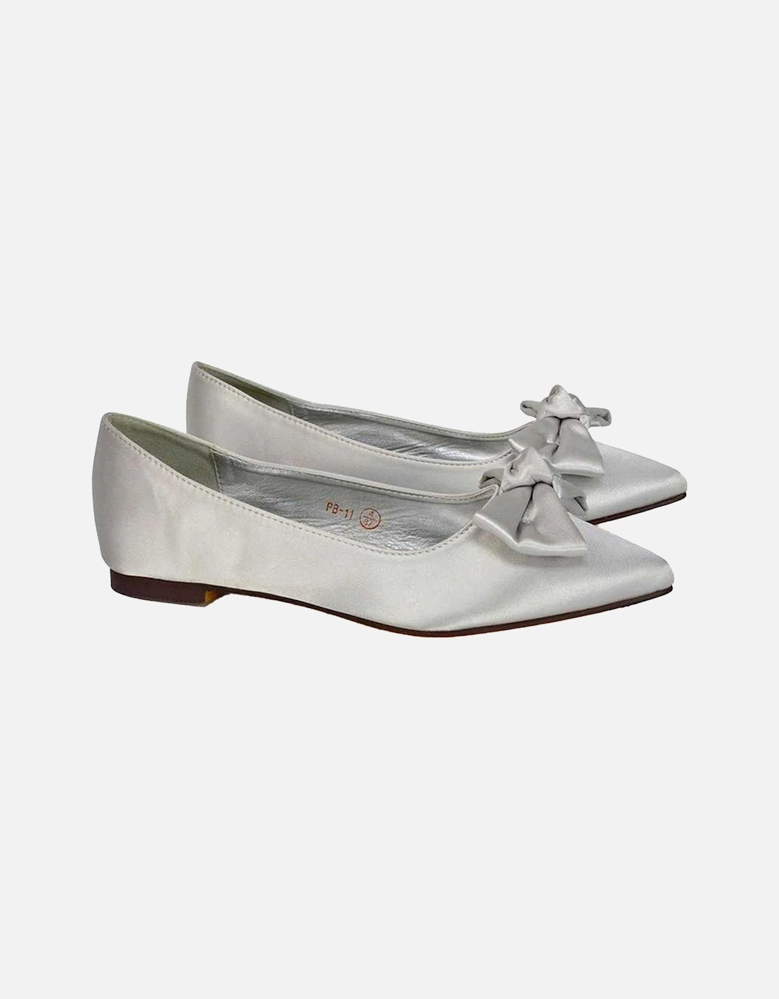 Womens/Ladies Cally Bow Pointed Ballerina Flats
