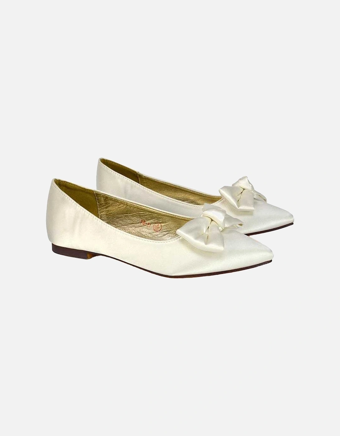 Womens/Ladies Cally Bow Pointed Ballerina Flats