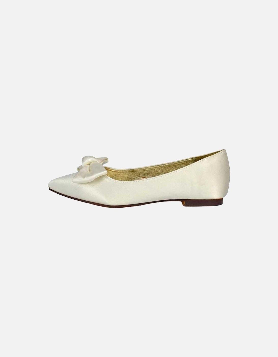 Womens/Ladies Cally Bow Pointed Ballerina Flats