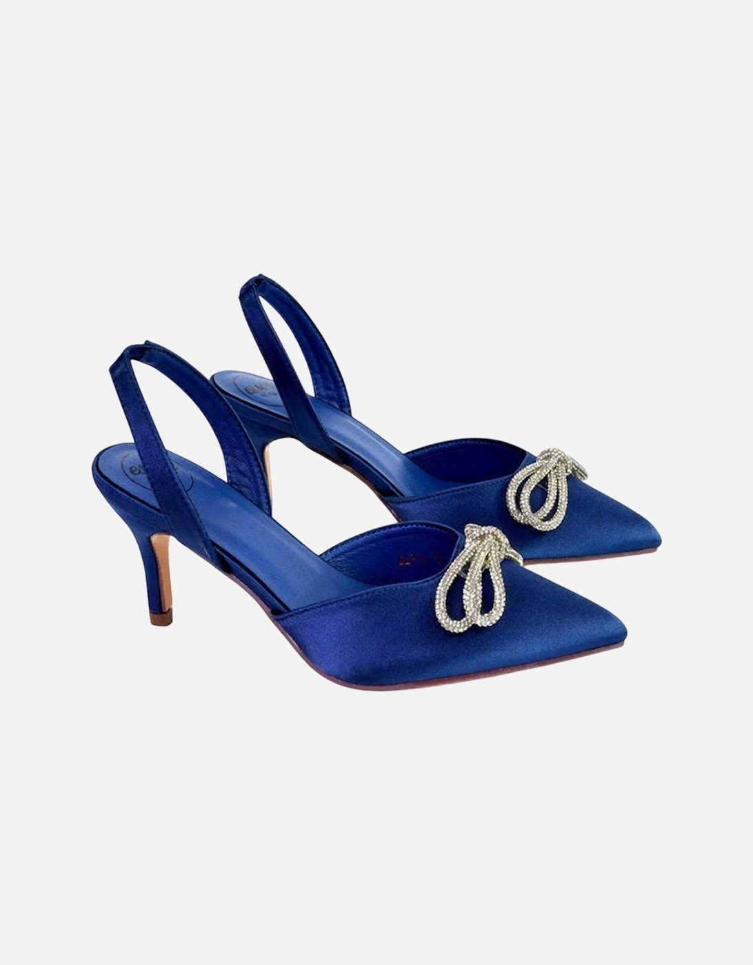 Womens/Ladies Marinah Bow Diamante Stiletto Heel Court Shoes