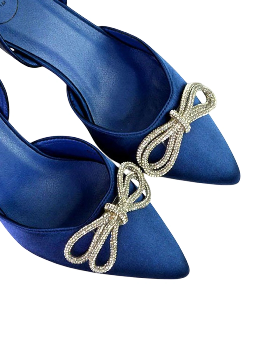 Womens/Ladies Marinah Bow Diamante Stiletto Heel Court Shoes