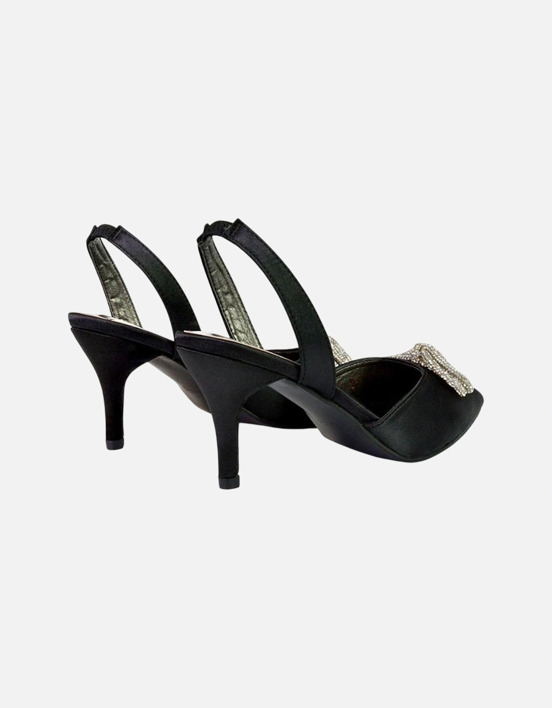 Womens/Ladies Marinah Bow Diamante Stiletto Heel Court Shoes