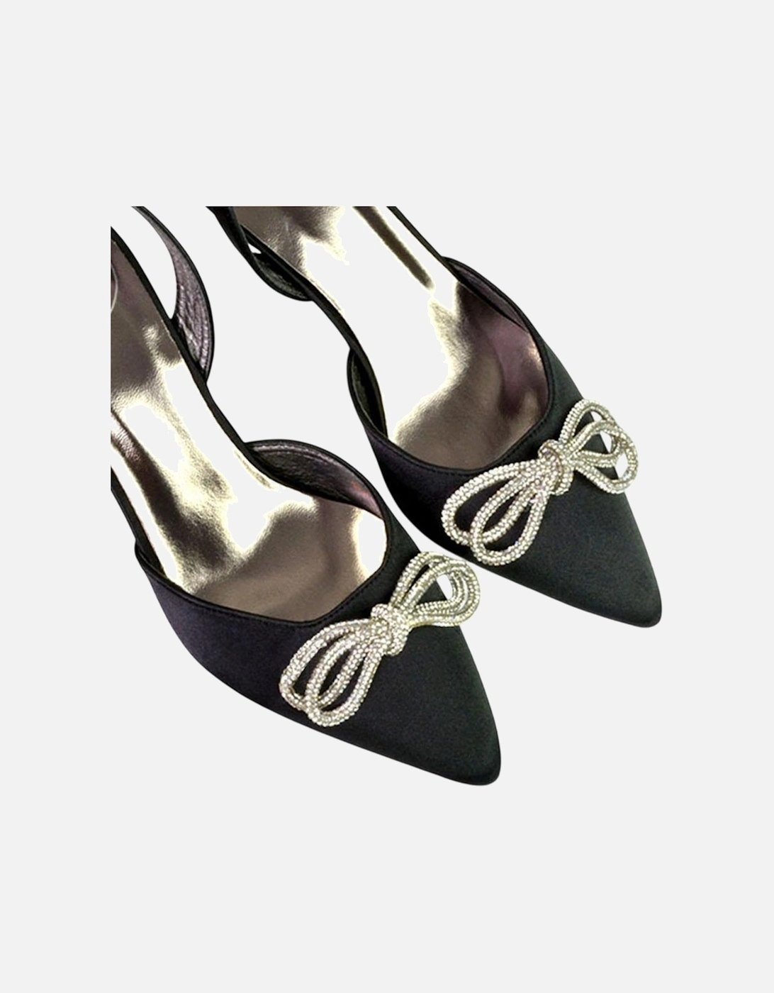 Womens/Ladies Marinah Bow Diamante Stiletto Heel Court Shoes