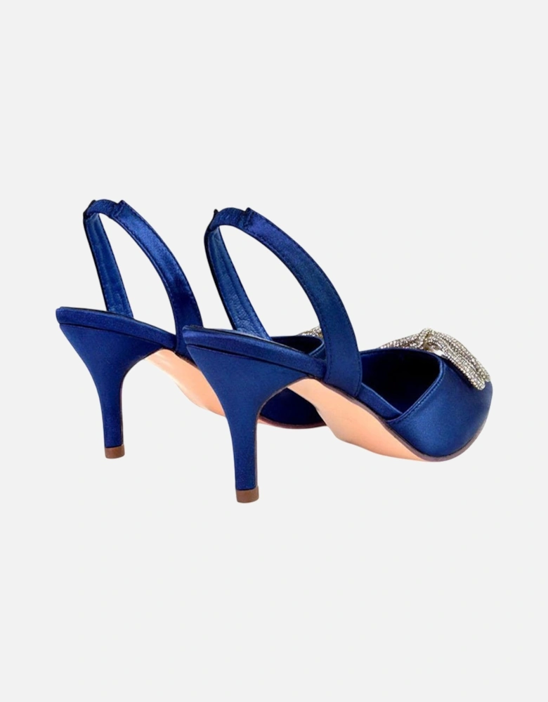 Womens/Ladies Marinah Bow Diamante Stiletto Heel Court Shoes