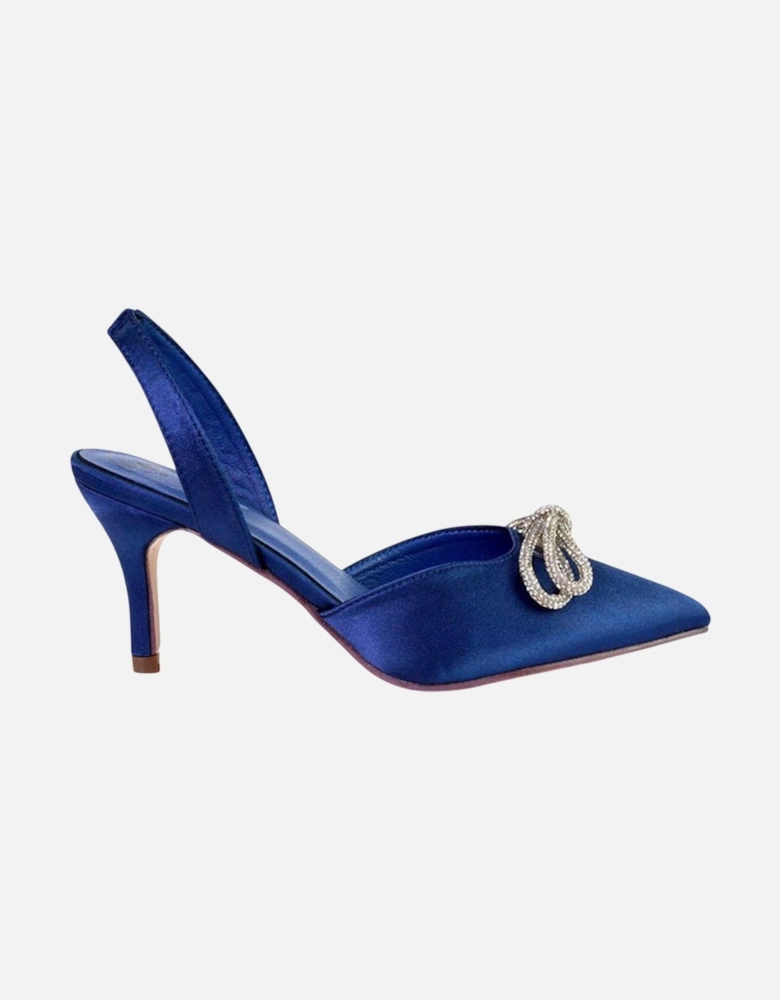 Womens/Ladies Marinah Bow Diamante Stiletto Heel Court Shoes