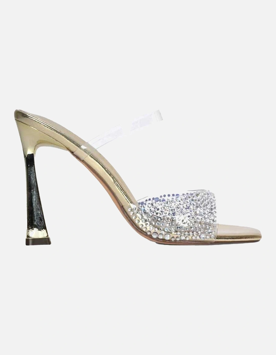 Womens/Ladies Lois Rhinestone Perspex High Heel Sandals