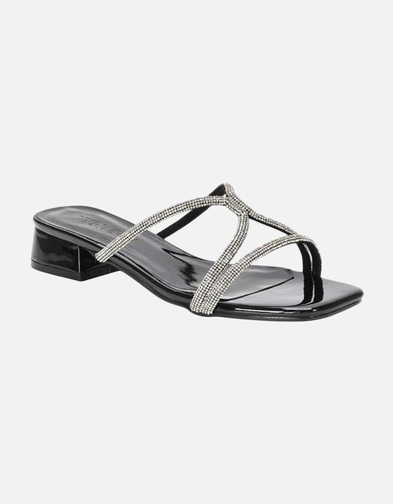 Womens/Ladies Olivia Patent Strappy Low Block Heel Sandals