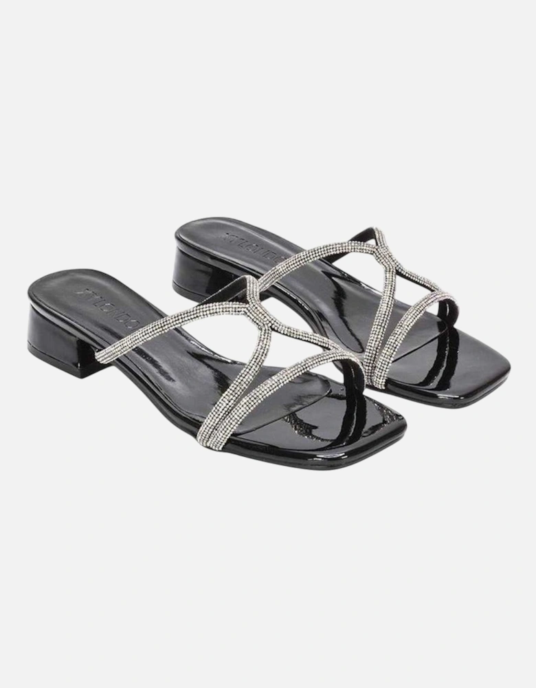 Womens/Ladies Olivia Patent Strappy Low Block Heel Sandals