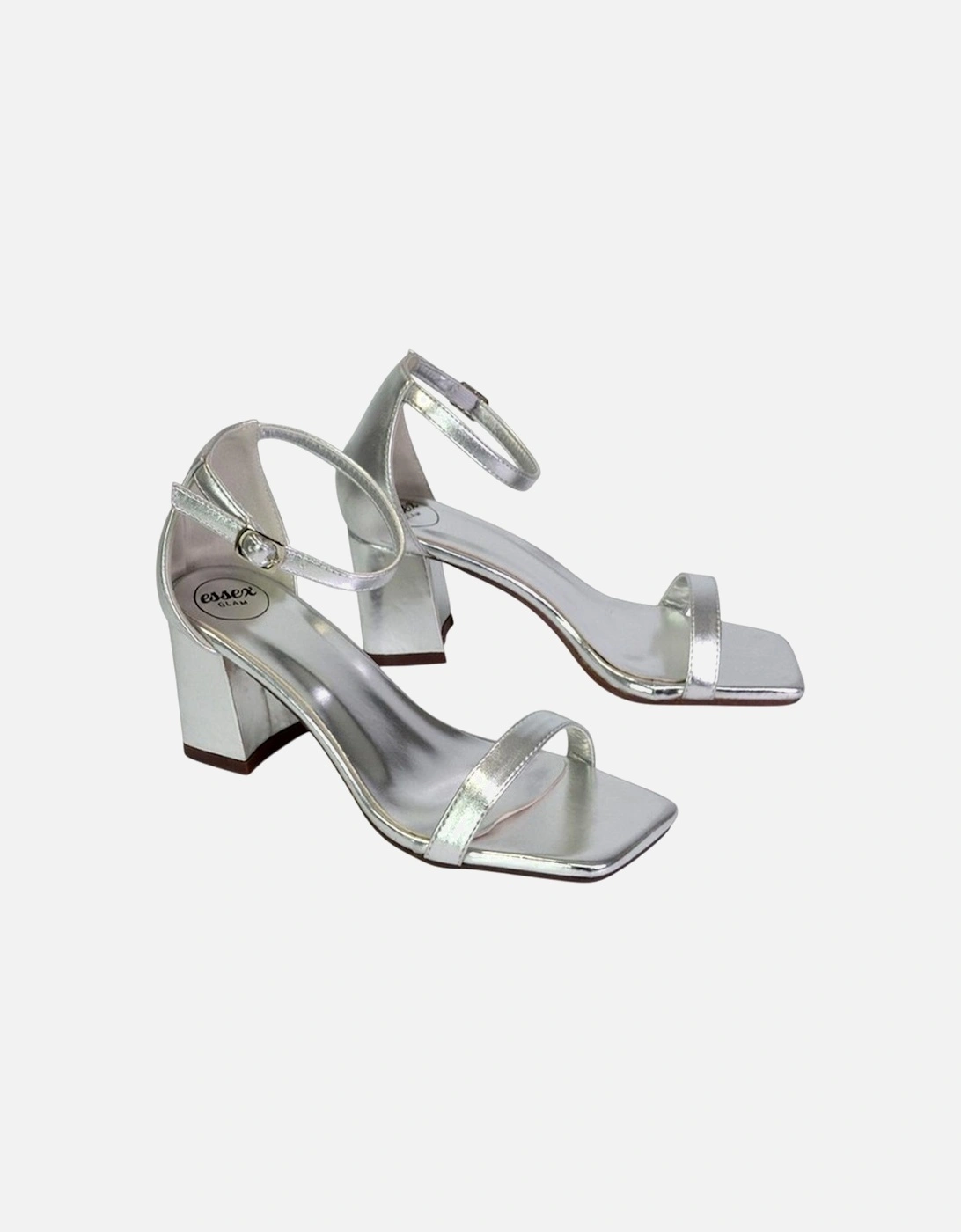 Womens/Ladies Antigoni Metallic Strappy Mid High Block Sandals, 6 of 5