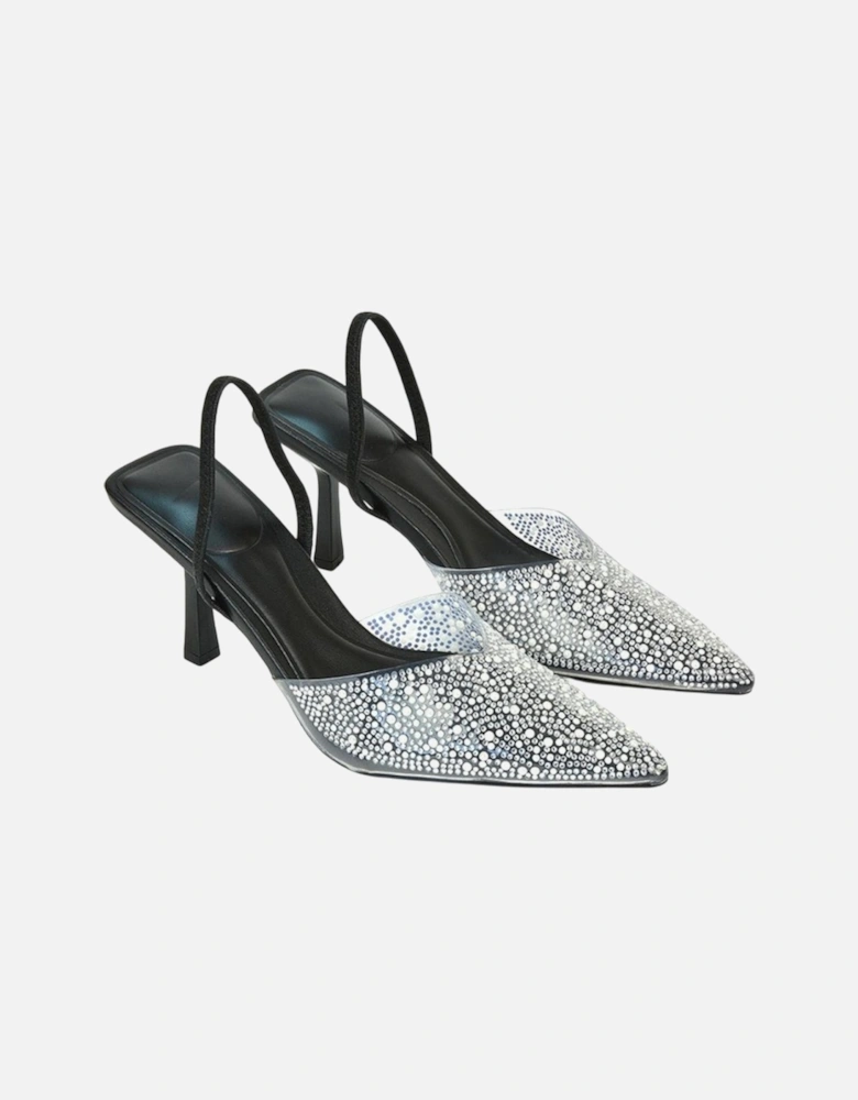 Womens/Ladies Kadie Jewel Sling Back Court Pumps