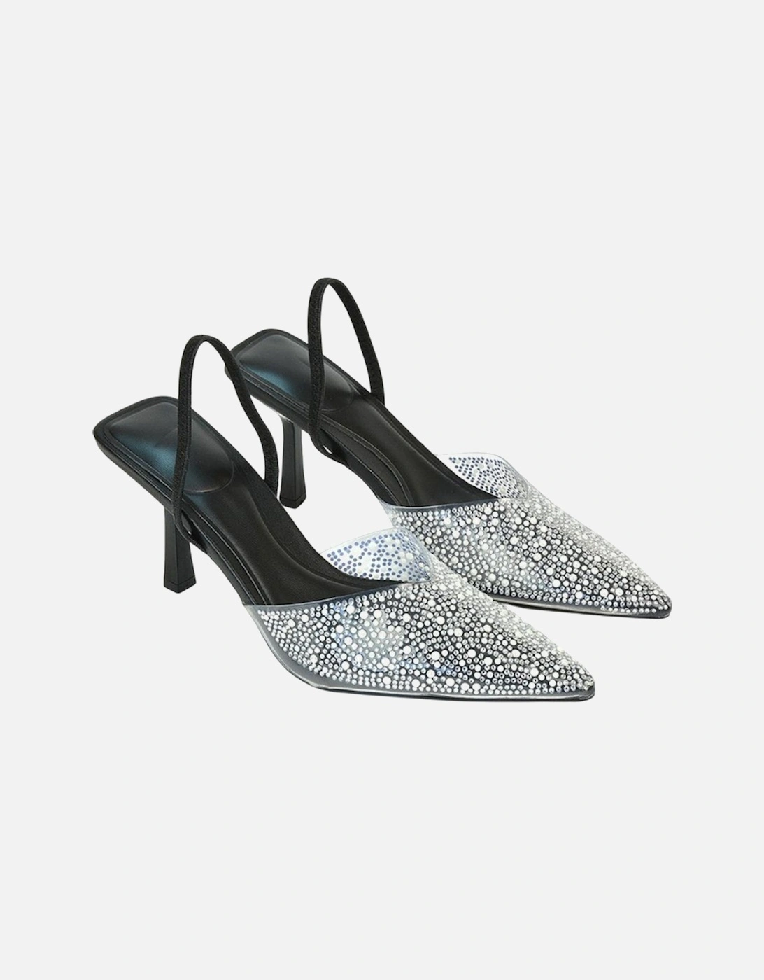 Womens/Ladies Kadie Jewel Sling Back Court Pumps, 6 of 5