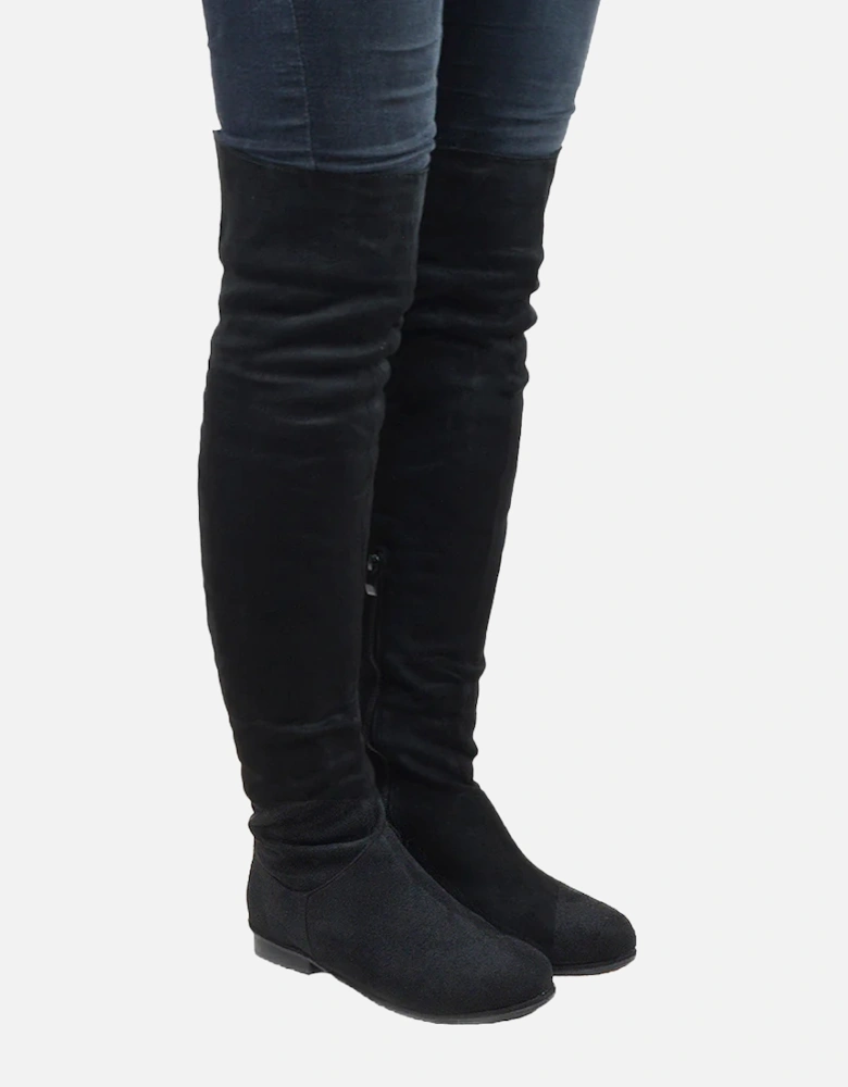 Womens/Ladies Ivy Low Block Heel Thigh-High Boots