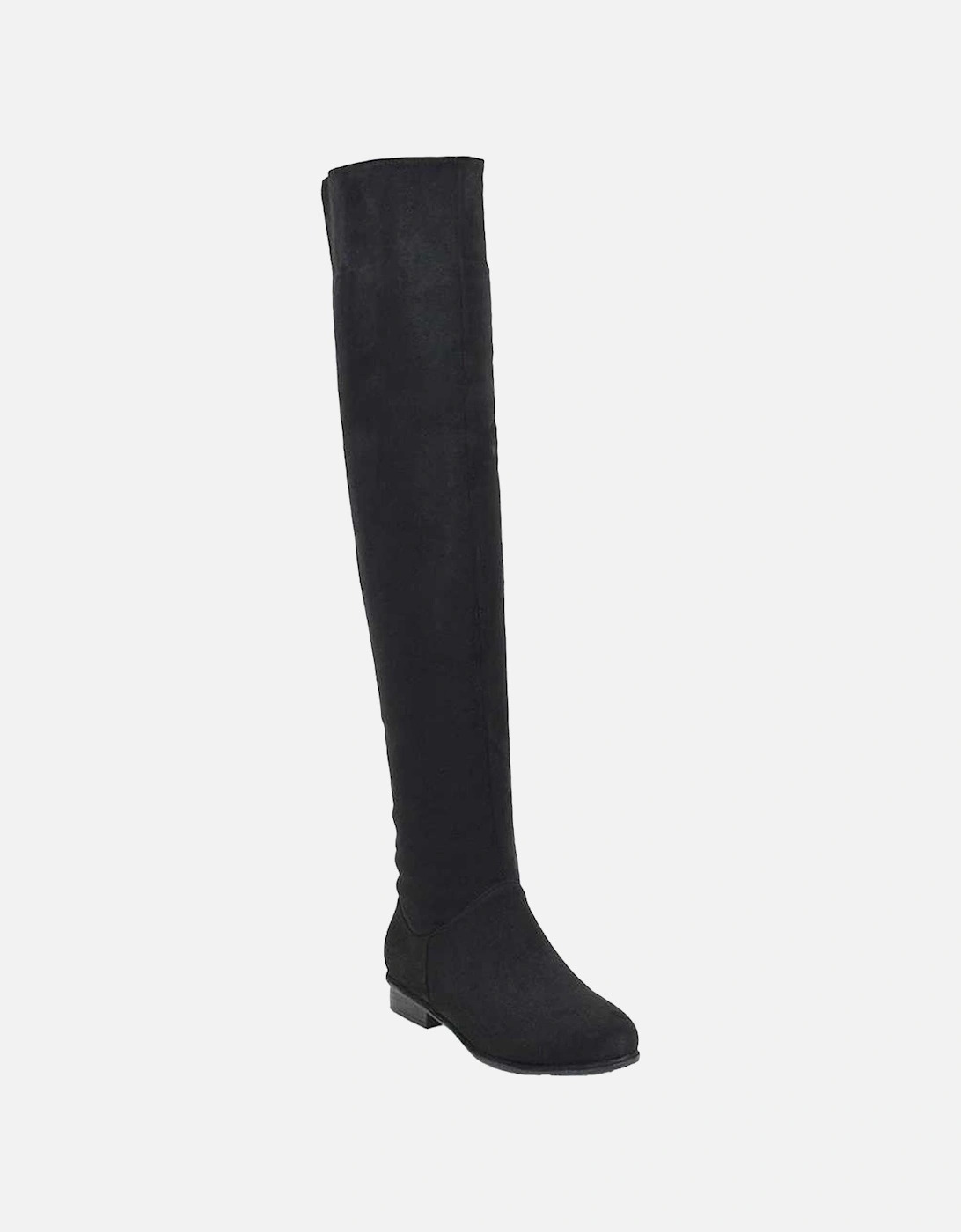 Womens/Ladies Ivy Low Block Heel Thigh-High Boots, 5 of 4