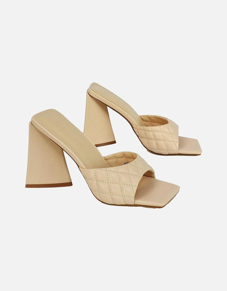 Womens/Ladies Maylin Quilted Sculptured Heel High Heels