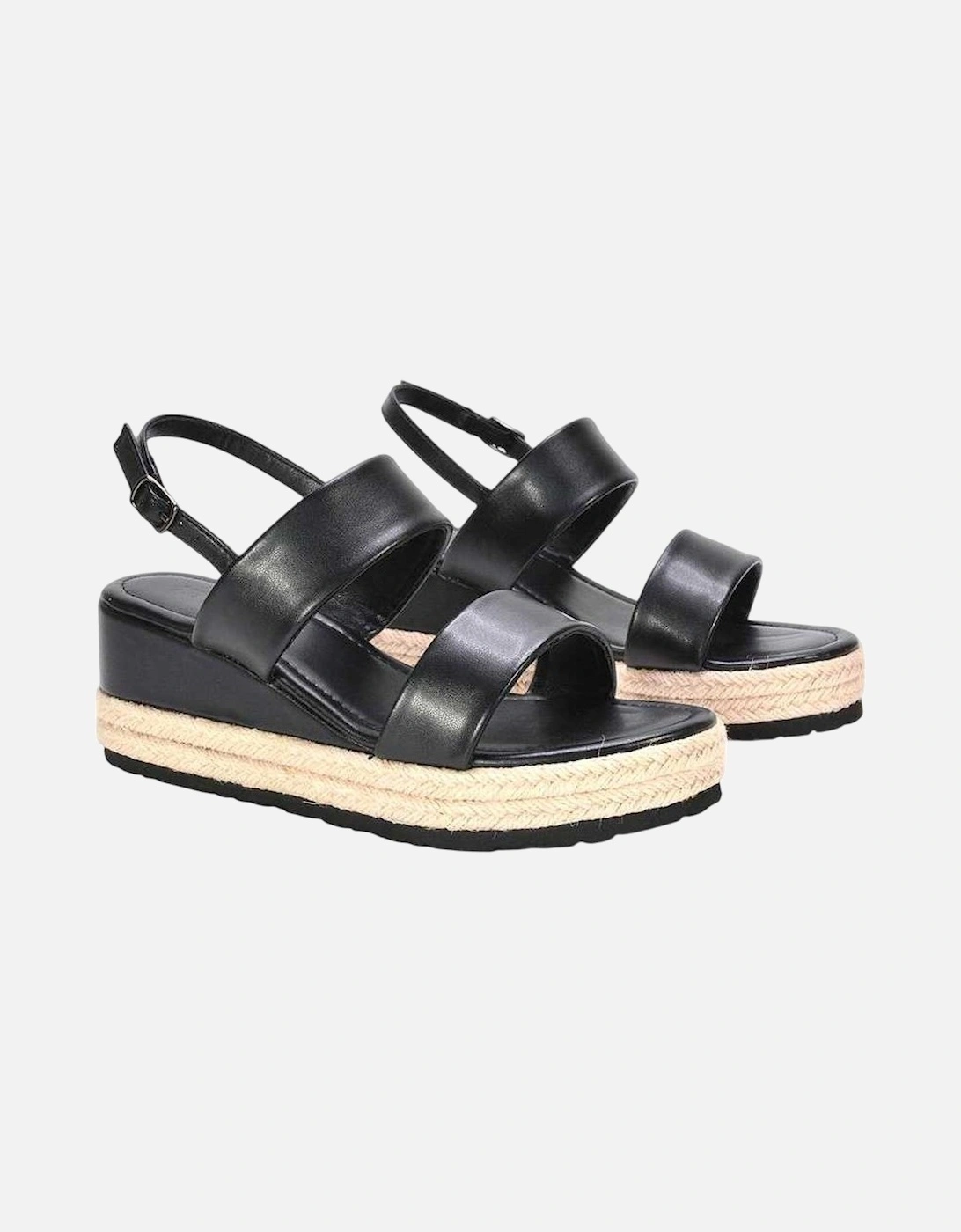 Womens/Ladies Ally Sling Back Low Heel Wedge Sandals, 5 of 4