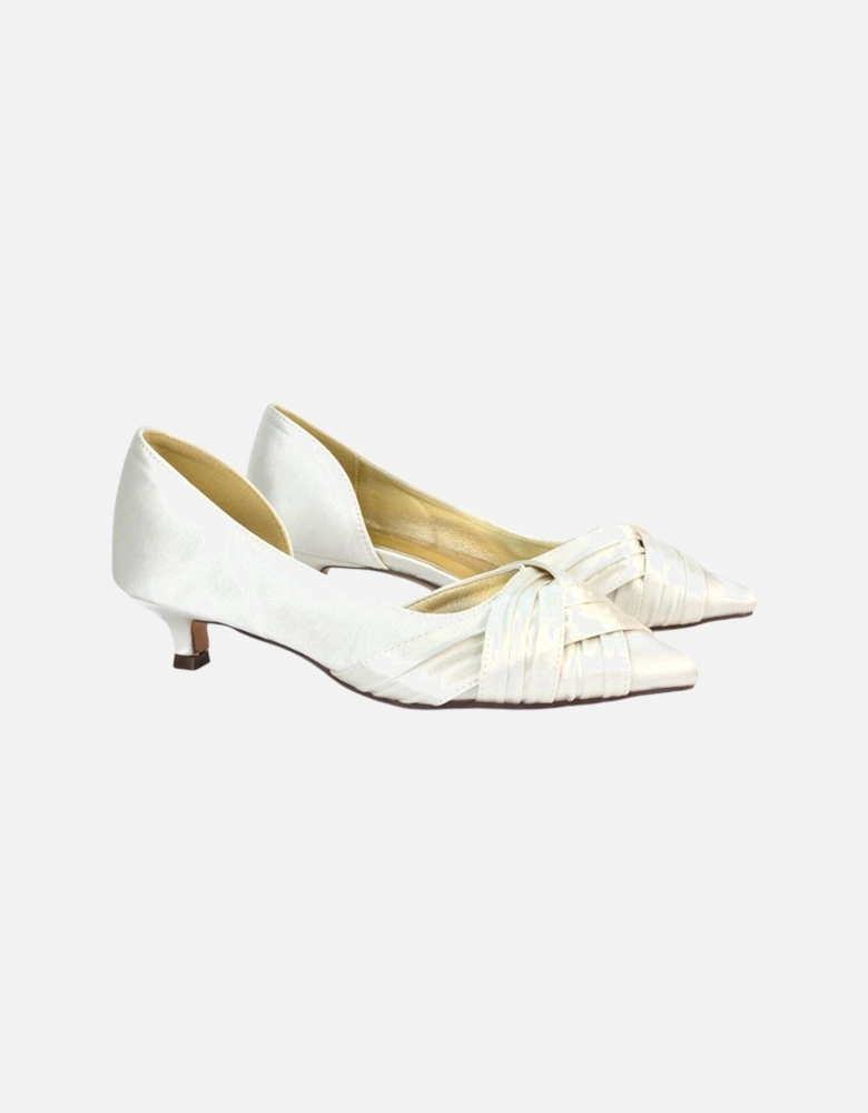 Womens/Ladies Freya Pointed Low Kitten Heel Pumps