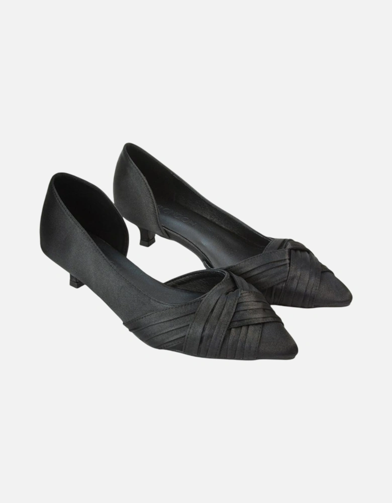 Womens/Ladies Freya Pointed Low Kitten Heel Pumps