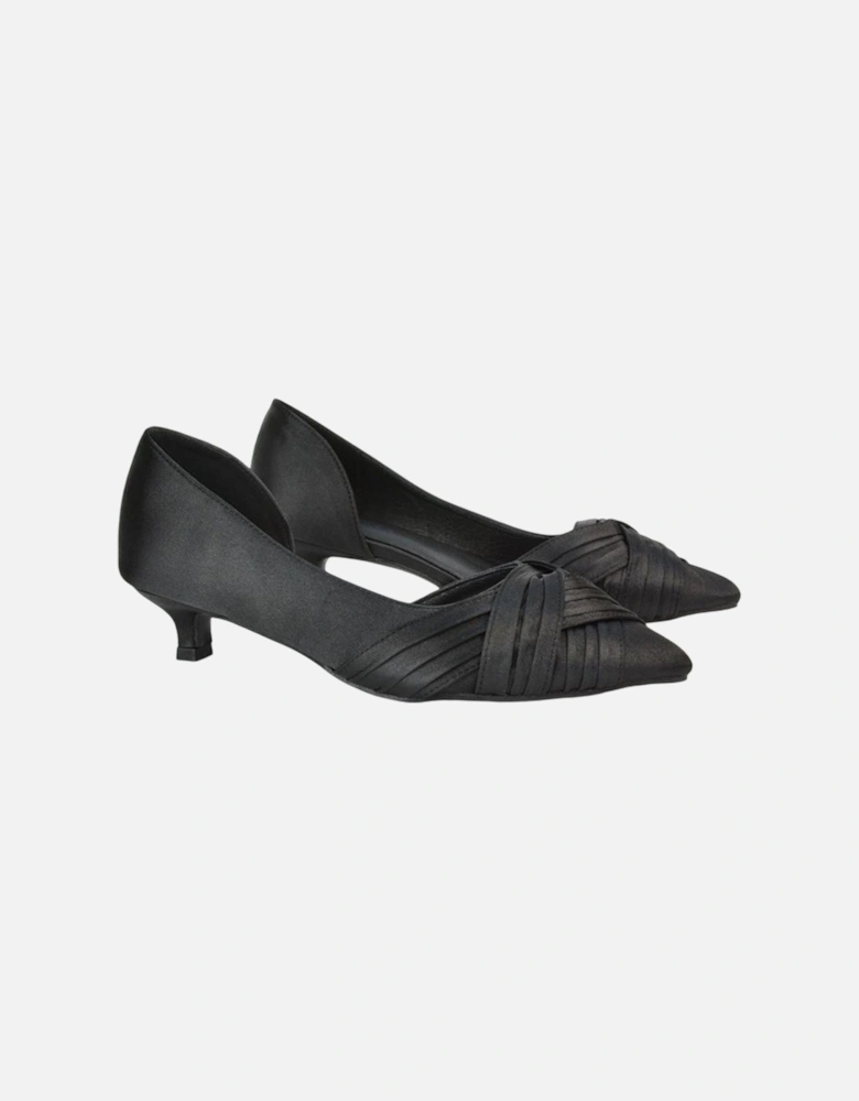 Womens/Ladies Freya Pointed Low Kitten Heel Pumps