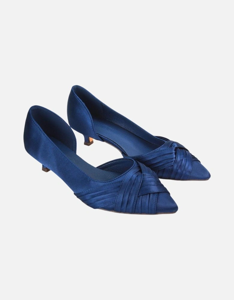 Womens/Ladies Freya Pointed Low Kitten Heel Pumps