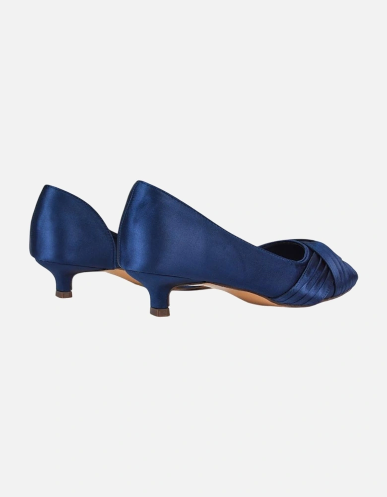 Womens/Ladies Freya Pointed Low Kitten Heel Pumps