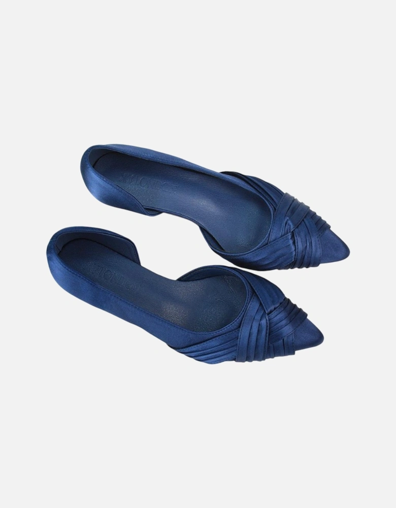 Womens/Ladies Freya Pointed Low Kitten Heel Pumps