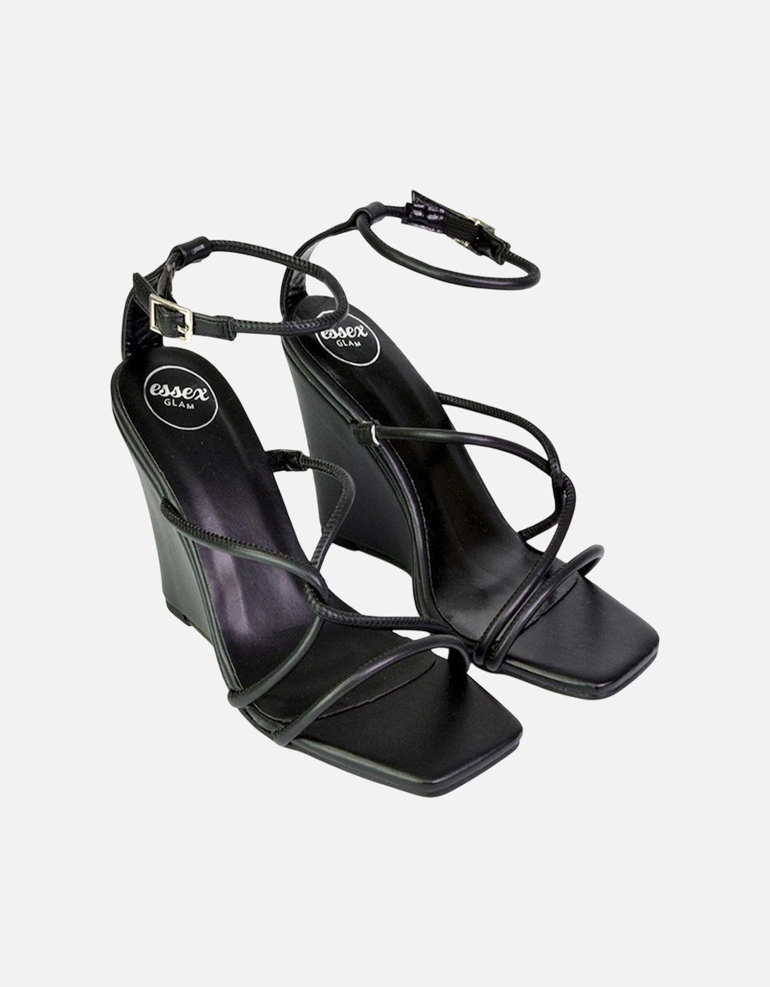 Womens/Ladies Ankle Strap Wedge Sandals, 6 of 5