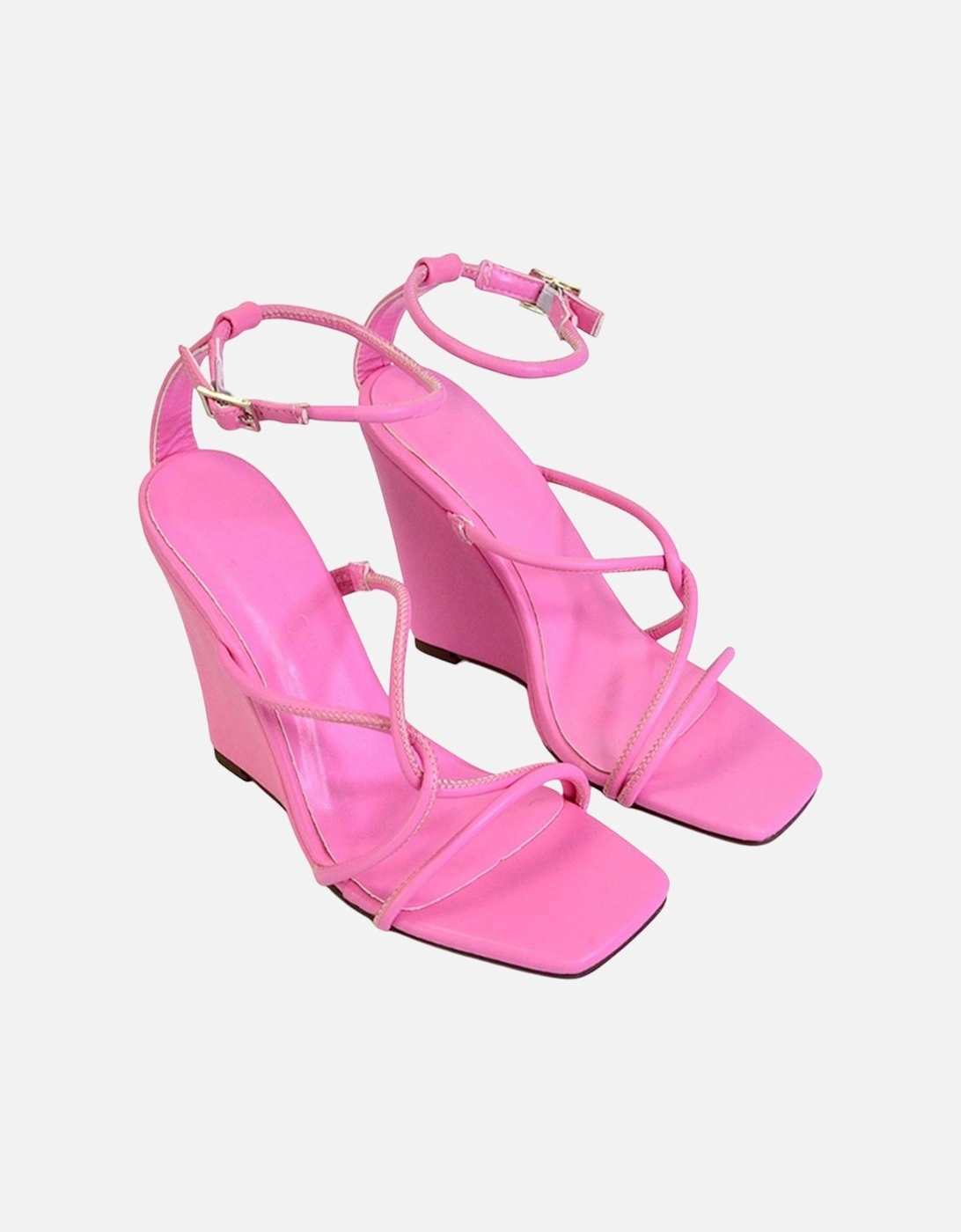 Womens/Ladies Ankle Strap Wedge Sandals