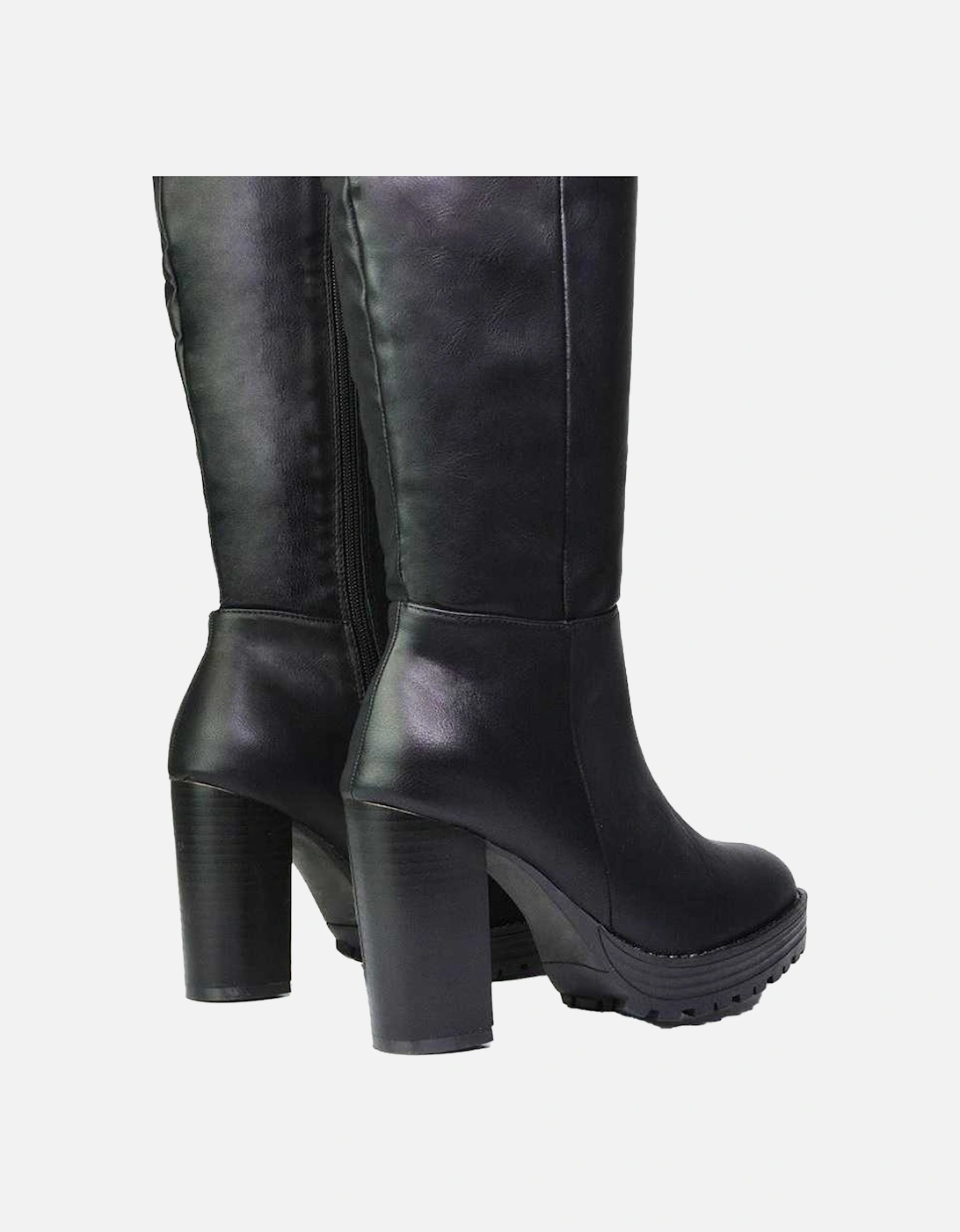 Womens/Ladies Addie Chunky Platform Ankle Boots