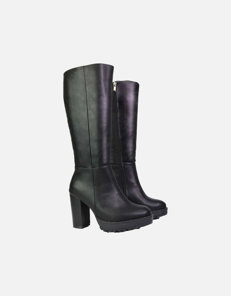 Womens/Ladies Addie Chunky Platform Ankle Boots