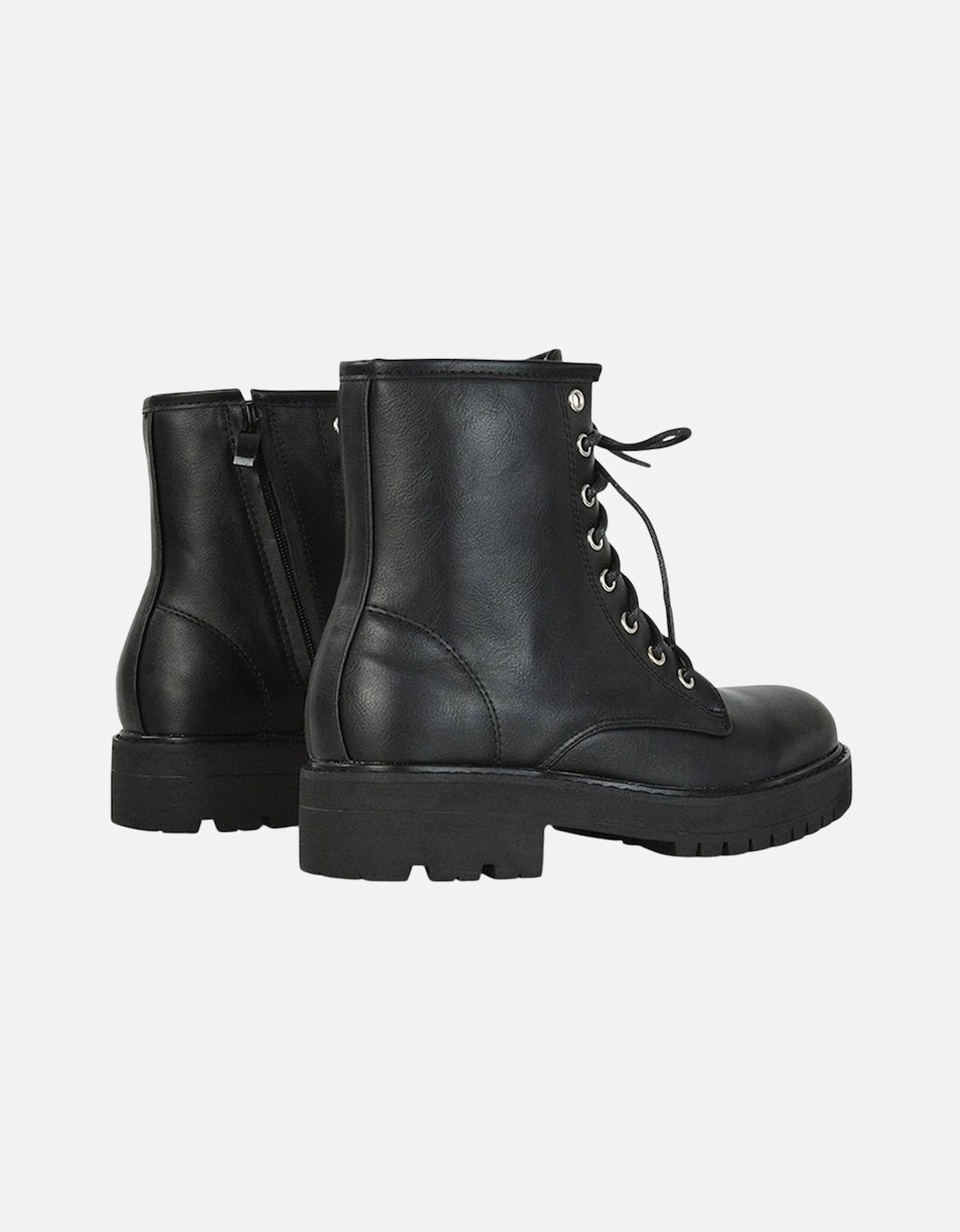 Womens/Ladies Hermoine Low Block Heel Biker Boots
