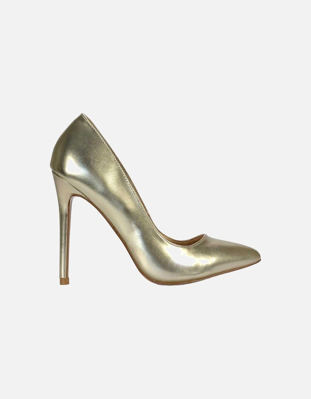 Womens/Ladies Lu Lu Metallic Pointed High Stiletto Heel Court Shoes